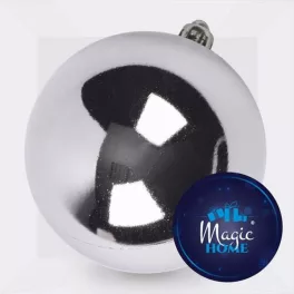   Gömb MagicHome Karácsony, 1 db, ezüst, karácsonyfára, 15 cm