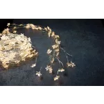 LED fényfüzér, MagicHome Vianoce Twisted Stars 180S, 200 cm x 9 szál, 180 db LED, melegfehér, IP44 kültéri, egyszerű világítás