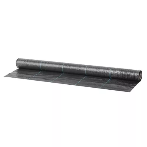 Szőtt talajtakaró szövet, Strend Pro Garden H1102, 1 x 20 m, fekete, 100 g/m2, gyökérgátló