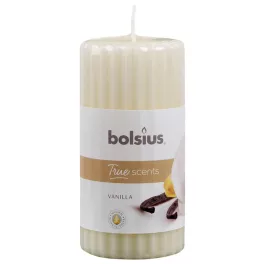   Gyertya Bolsius Pillar True Scents, 120/60 mm, henger alakú, illatos, vanília