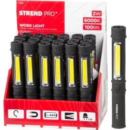  Munkalámpa Strend Pro Worklight CWL1046, COB LED 100 lm, 3xAAA, munka, mágnes, csomag 24 db