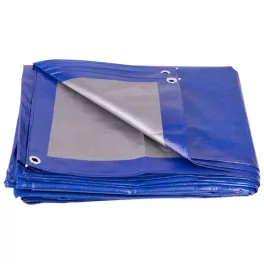   Takaróponyva, Strend Pro Garden Profi, 3 x 3 m, 140 g/m2, kék, víz-, penész-, szakadásálló, UV-álló, erősített szegély, korróziógátló fülek