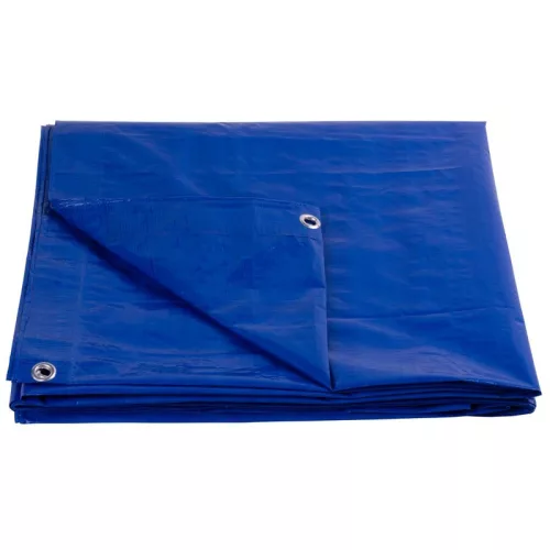 Takaróponyva, Strend Pro Garden Standard, 5 x 6 m, 80 g/m2, kék, víz-, penész-, szakadásálló, UV-álló, erősített szegély, korróziógátló fülek