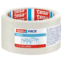   Szalag tesa® BASIC, csomagoló, ragasztó, átlátszó, 48 mm, Hossz: 50 m