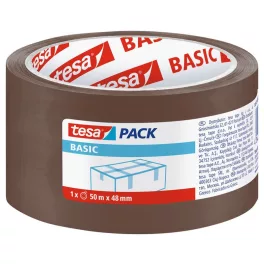   Szalag tesa® BASIC, csomagoló, ragasztó, barna, 48 mm, Hossz: 50 m