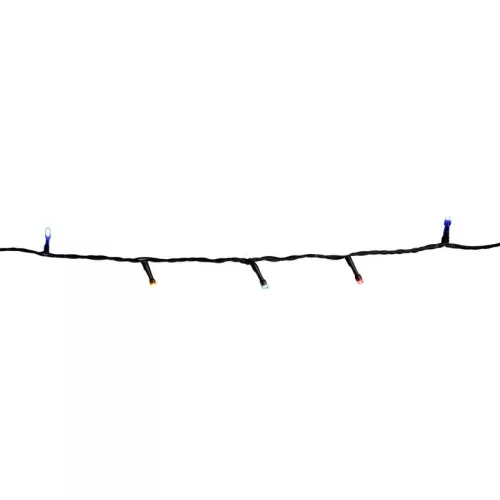 LED fényfüzér, MagicHome Vianoce Multi-Connect Star Line, 10 m, 120 LED, többszínű, egyszerű világítás, kültéri, fekete kábel, 230 V, 50 Hz