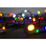 LED fényfüzér, MagicHome Vianoce Multi-Connect Star Line, 10 m, 120 LED, többszínű, egyszerű világítás, kültéri, fekete kábel, 230 V, 50 Hz