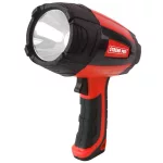 Zseblámpa, Strend Pro Spotlight PLR753, fekete/piros, 32 x 24 x 14 cm, 400 lm, 300 m hatótávolság, 2,5 óra üzemidő, XPG LED, akkumulátoros, USB töltés