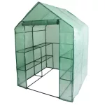 Melegágy, Strend Pro Garden X098, 142 x 142 x 193 cm, PE fólia, UV-álló, fémvázas, 4 polcos, feltekerhető nyílással (2172015)