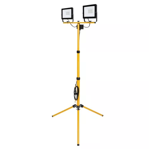 LED reflektor, Strend Pro Worklight SMD LED BL2-E2, 2 x 50 W, 2 x 4000 lm, állvánnyal, IP65, 2,5 m kábel