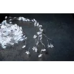 LED fényfüzér, MagicHome Vianoce Twisted Stars 180S, 180 db LED, 200 cm, hidegfehér, egyszerű világítás, kültéri, átlátszó kábel, 300 cm tápkábel