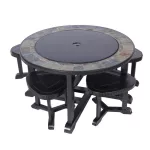 Strend Pro Grill fém tűzrakóhely 4 székkel - 105x75cm