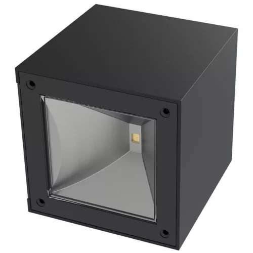 Napelemes fali lámpa, Strend Pro Garden, fekete, 10 x 10 x 10 cm, 1 LED, elegáns, akkumulátoros, automatikus kapcsolás, melegfehér fény