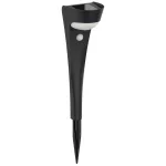 Napelemes kerti lámpa, Strend Pro Garden, fekete, 10,2 x 13 x 52,5 cm, 1 LED, mozgásérzékelővel, 3 m érzékelési távolság, melegfehér fényű, akkumulátoros