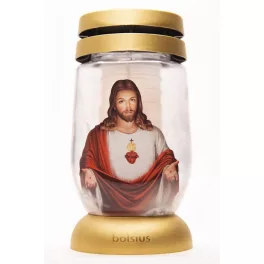   Mécses Bolsius S12 3D Jézus, 22 cm, sírra, 36 órás töltettel