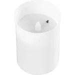 Mécses MagicHome, LED gyertyával, sírra, fehér, 12 cm, (2xAA elemmel együtt)