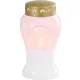 Mécses MagicHome TG-26, LED gyertyával, sírra, fehér, 10x17 cm, (2xAA elemmel)