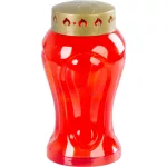 Mécses MagicHome TG-26, LED gyertyával, sírra, piros, 17 cm, (2xAA elemmel)