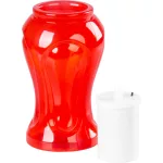 Mécses MagicHome TG-26, LED gyertyával, sírra, piros, 17 cm, (2xAA elemmel)