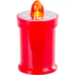 Gyertya MagicHome TG-18, LED, sírra, piros, 11 cm, (2xAA elem a csomag része)