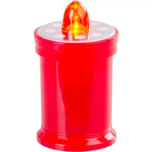 Gyertya MagicHome TG-18, LED, sírra, piros, 11 cm, (2xAA elem a csomag része)