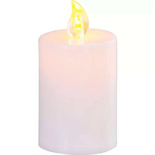 Gyertya MagicHome, LED, sírra, fehér, 2xAA, 5,5x10,5 cm, (2xAA elemmel együtt)