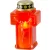 Gyertya MagicHome, kereszt, LED, sírra, piros, 2xAA, 15,3x6,8 cm, (2xAA elem a csomag része)