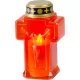 Gyertya MagicHome, kereszt, LED, sírra, piros, 2xAA, 15,3x6,8 cm, (2xAA elem a csomag része)