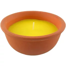   Gyertya Citronella, rovarriasztó, terrakotta, 220 g, 60x150 mm