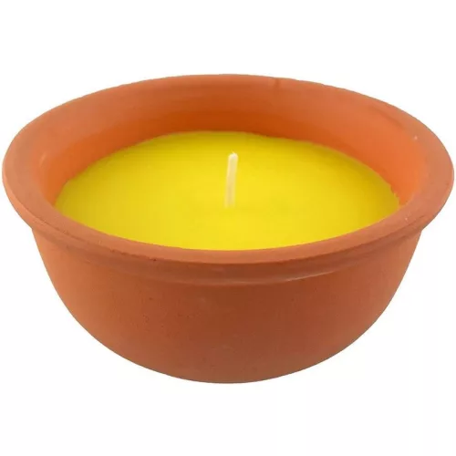 Gyertya Citronella, rovarriasztó, terrakotta, 220 g, 60x150 mm