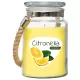 Gyertya Citronella, rovarriasztó, üvegben, 140 g, 85x105 mm