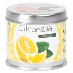 Gyertya Citronella, rovarriasztó, fém dobozban, 50 g, 55x55 mm, Eladási egység 12 db