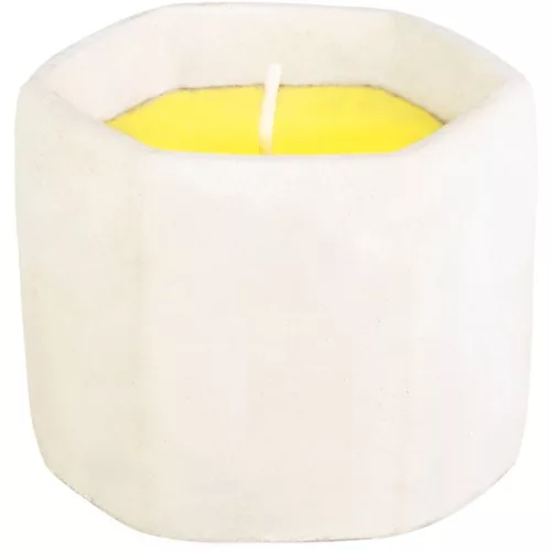 Gyertya Citronella, cement, 85 g, rovarriasztó, 90x75 mm