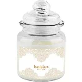   Gyertya Bolsius Arany csipke, Big Jar, illatos, karácsonyi, vanília, 32 óra, 79x129 mm, üvegben