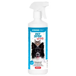   Riasztó Strend Pro PET STOP, permetező, 500 ml, természetes kutyariasztó, macskákhoz, kutyákhoz