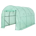 Foliasátor vázzal, Strend Pro Garden, zöld, 200 x 350 x 200 cm, bejárható, 7 m2, 140 g/m2 PE fólia, 6 ablak, fóliaborítás, jó hőszigetelés, stabil alap, fém váz