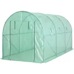 Foliasátor vázzal, Strend Pro Garden, zöld, 200 x 350 x 200 cm, bejárható, 7 m2, 140 g/m2 PE fólia, 6 ablak, fóliaborítás, jó hőszigetelés, stabil alap, fém váz