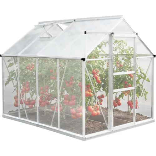 Üvegház, Strend Pro Garden, 250 x 190 x 195 cm, alumínium váz, 6 mm polikarbonát, stabil alappal, jó hőszigeteléssel