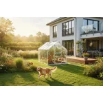 Üvegház, Strend Pro Garden, 250 x 190 x 195 cm, alumínium váz, 6 mm polikarbonát, stabil alappal, jó hőszigeteléssel