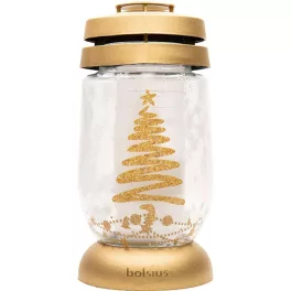   Mécses Bolsius S06 3D Karácsonyfa, 22,4 cm, sírra, 36 órás töltettel