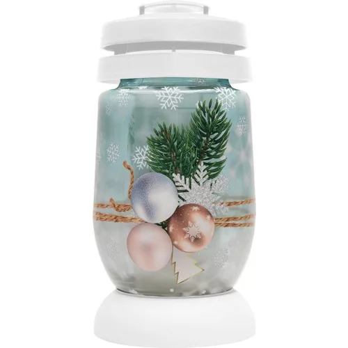 Mécses Bolsius S07 3D Karácsonyi gömbök, 22,4 cm, sírra, 36 órás töltettel