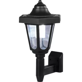  Napelemes fali lámpa, Strend Pro Garden Solar Adria, fekete, 16,5 x 16,5 x 30 cm, 1 LED, akkumulátoros, automatikus kapcsolás