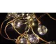 Napelemes kerti fényfüzér, Strend Pro Garden, izzó alakú, 10 db LED, 3,8 m, kültéri dekoráció, gyors összeszerelés
