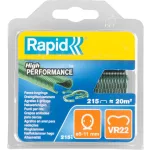Kapcsok RAPID VR22, PVC zöld, RAPID FP222 és FP20 kötöző fogóhoz, 5-11 mm-es huzalhoz, 215 db-os cso