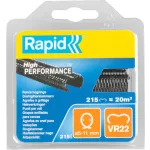Kapcsok RAPID VR22, PVC fekete, RAPID FP222 és FP20 kötöző fogóhoz, 5-11 mm-es huzalhoz, 215 db-os c