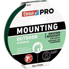   Szalag tesa® Mounting PRO Outdoor, szerelő, kétoldalas, ragasztó, 19 mm, Hossz: 5 m