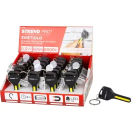   Kulcstartó lámpa Strend Pro Keychain, kulcstartó, medál, mágnessel, LED 60 lm, 75x30 mm, csomag 24 d