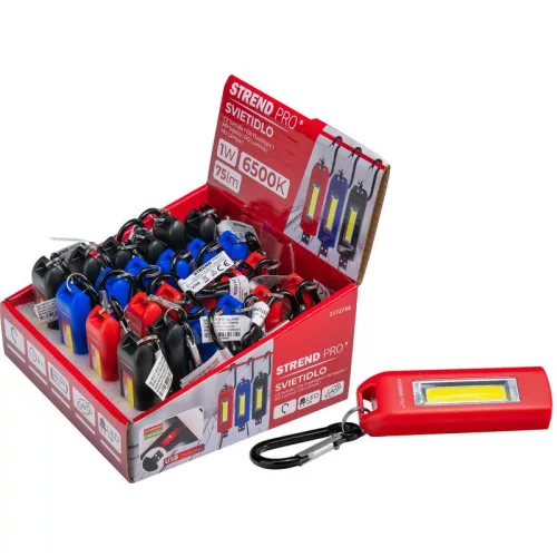 Kulcstartó lámpa Strend Pro Keychain, kulcstartó, medál, karabinerrel, vegyes színek, LED 75 lm, USB