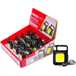   Munkalámpa Strend Pro Worklight NX1082, medál, LED 160 lm, mágnes, csipesszel, USB töltés, csomag 12