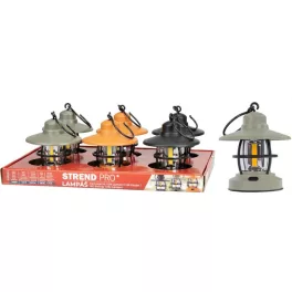   Lámpa Strend Pro Camping NX1069, RETRO lámpás, vegyes színek, 200 lm, 3xAAA, csomag 6 db